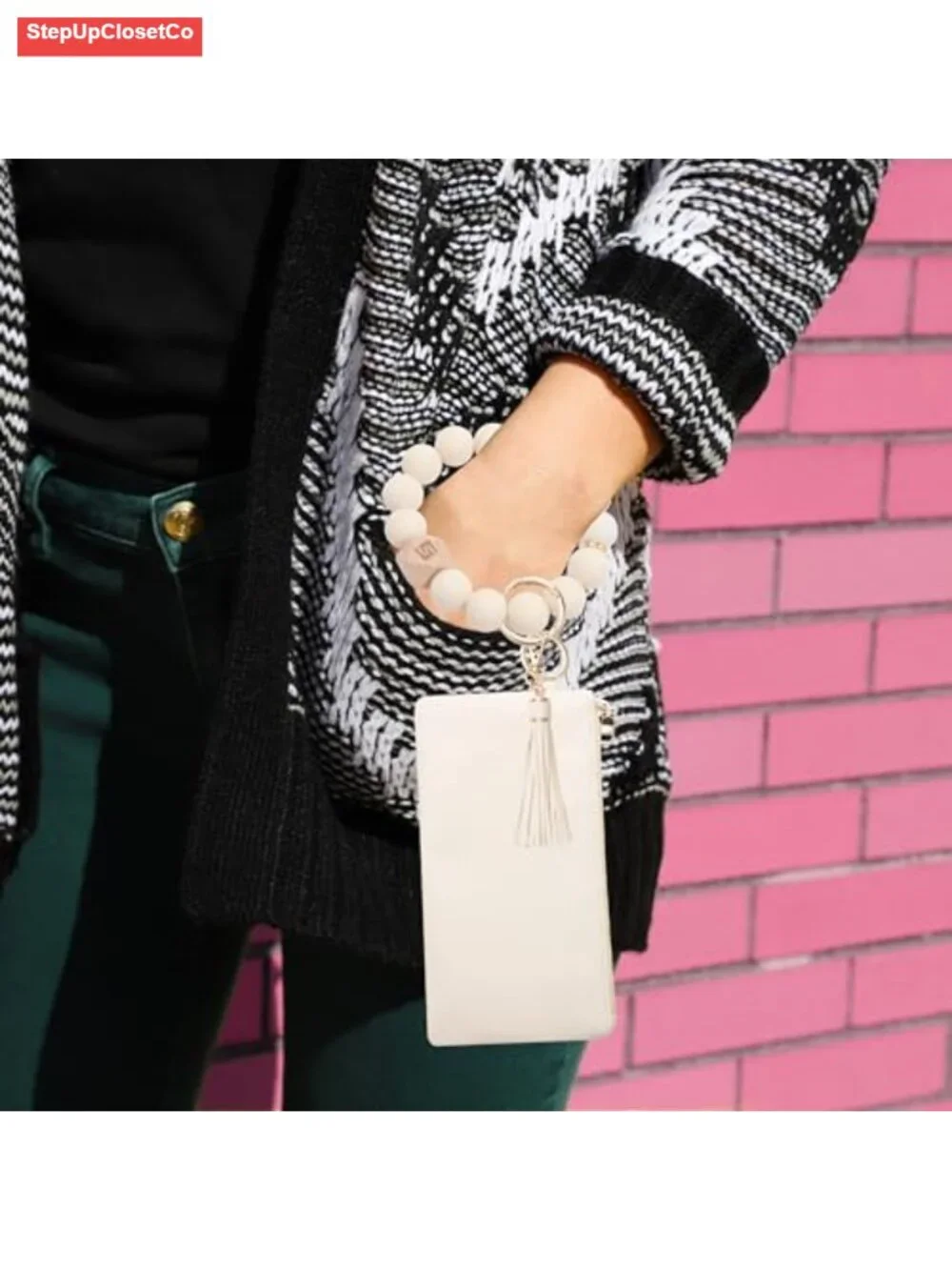 Silicone Bracelet Wristlet Keychain Wallet RFID Blocking Credit Card Holder